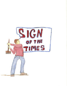 sign of the poster